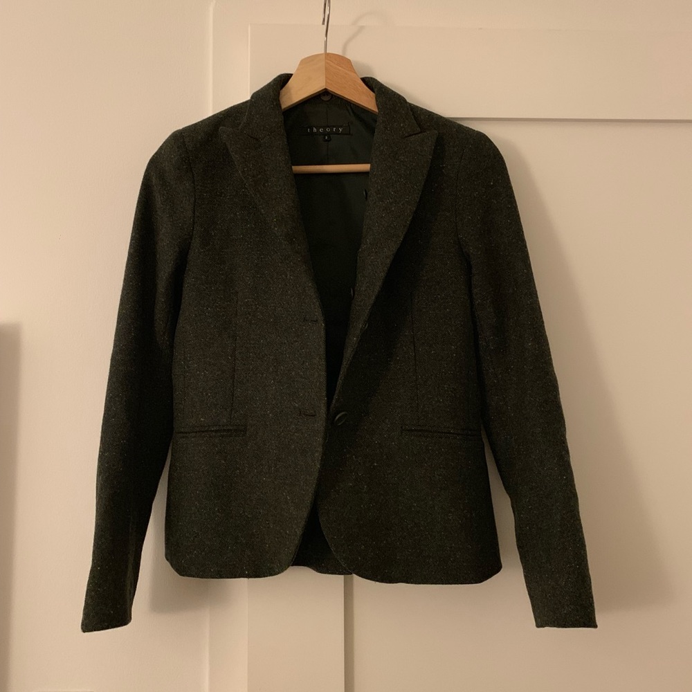 Theory Women's Dark Green Blazer